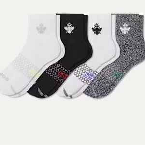 NEW!! Bombas Women's All Sport Quarter Sock 4-Pack size M